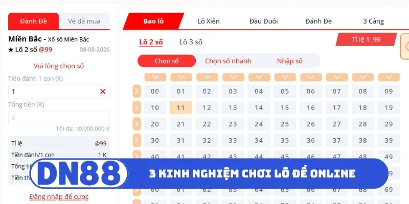 3 kinh nghiệm chơi lô đề online tuyệt đỉnh
